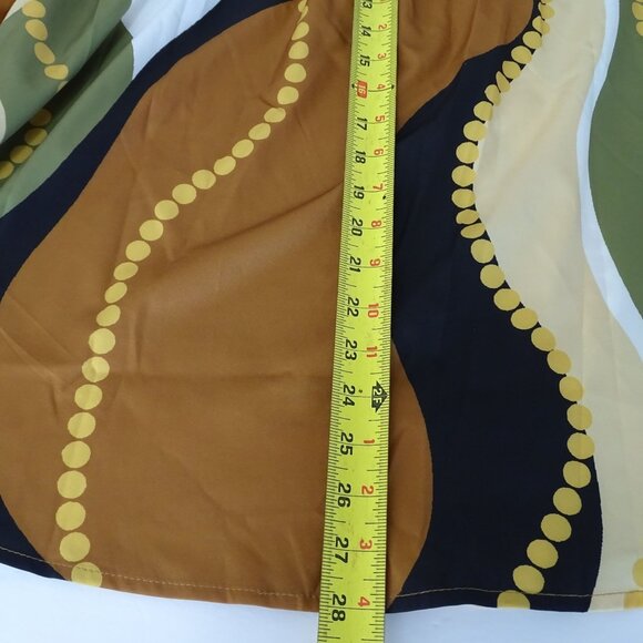 Emery Rose Retro-Inspired Tunic Top Women Size 2XL Earthy Wave Print NEW - Picture 12 of 12